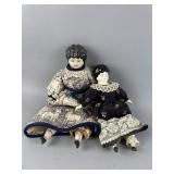 Vintage Dolls with Porcelain Head, Hands & Legs