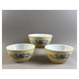Vtg Pyrex Homestead Nesting Mixing Bowls