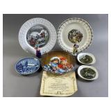 Vtg Collector Plates $ Porcelain Figures