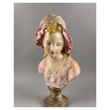 Victorian-era Porcelain Bisque Bust