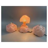 Vintage Pink Glass Boudoir Lamp & More