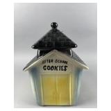 Retro American Bisque Cookie Jar w/Bell
