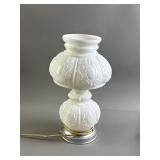 Vtg White Milk Glass Gone w/ The Wind Lamp