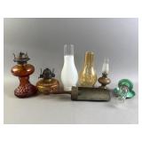 Vtg Imperial Glass Oil Lamps & More