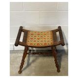 Vintage Victorian-style Wooden Footstool