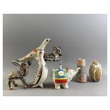 Vtg Mexican Ceramic Animal Figures & More