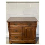 Antique Victorian-era Eastlake Style Washstand