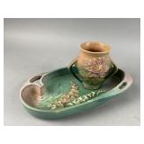 Vintage Roseville Pottery 2-handled Vase & More