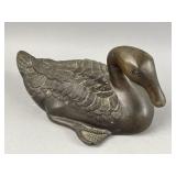 Vintage Bronze Duck Figurine