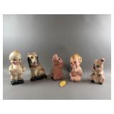 (6) Chalkware Wall Hangings, Banks & Statues