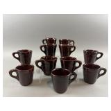 Vintage USA Brown Stoneware Cups