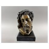 Antique Bronze Bust of Jesus