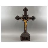 Antique Wooden Cross w/ Wooden Corpus