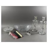 Vintage Crystal Bowl, Candelabras & More