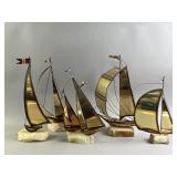 Vtg MC Mario Jason Brass Sailboats