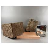 Bed Tray, Wicker Baskets & Waste Basket