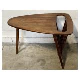 Vtg Arthur Umanoff Walnut Guitar Pick Table