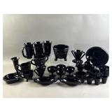 Vintage Black Amethyst Glass Lot
