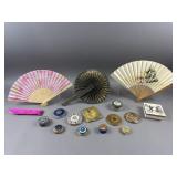 Vintage & Antique Compacts, Hand Fans, More