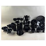 Vintage Black Amethyst Glass Lot