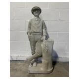 Concrete Golfer Statue Garden Figure