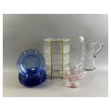 Vtg Glassware & Curio Decor Lot