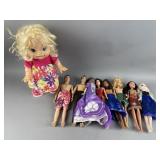 Vtg Hasbro Baby Alive Snackin' Sara Doll & More