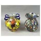 Vintage Gipar Italian Hand-blown Glass Vases
