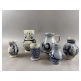 Vintage German Stoneware Pitchers & More