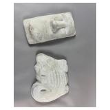 Cement Yard Art Alligator & Aztec Head