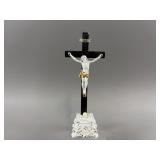 Antique Wood cross with Porcelain Corpus