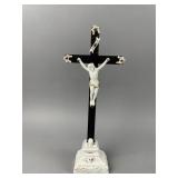 Antique Standing Altar Crucifix French or Belgian