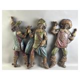3 Vtg Burwood Wall Plaques