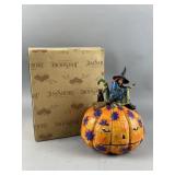 Jim Shore Heartwood Creek Witch on Pumpkin
