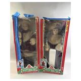 Vtg 1990s Animated Christmas Figures