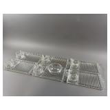 Vintage Glass 'Luncheon Trays' w/ Cups & More