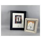 Framed Quilted Border & Central Textile Doll/More