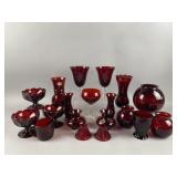 Vintage Red Glass Lot