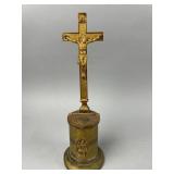 Antique Brass/Bronze Altar Crucifix