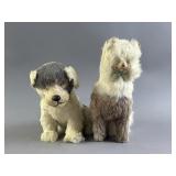 Vtg Mohair Dog & Cat Toy