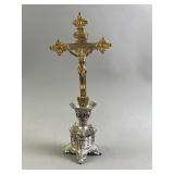 Antq Ornate Metal Crucifix