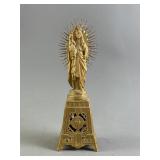 Antq Sainte Anne De Beauprï¿½ Cast Metal Statue