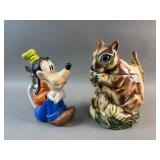 Vintage Goofy Tankard, Squirrel Cookie Jar