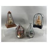 Collection of Enclosed Glass Terrariums