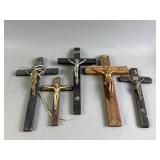 Wooden Wall Crucifix Lot