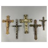 Vintage Bronzed Metal Wall-hanging Crucifix & More