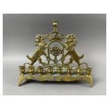 Lions of Judah Brass Menorah