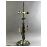 Vtg Tiffany Lamp Base Lily Pad Design