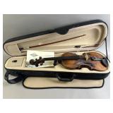 Natural Acoustic Violin W/ Case, Bow, & More