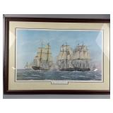 Framed/Signed/# Battle of Laker Erie by J.G. Clary